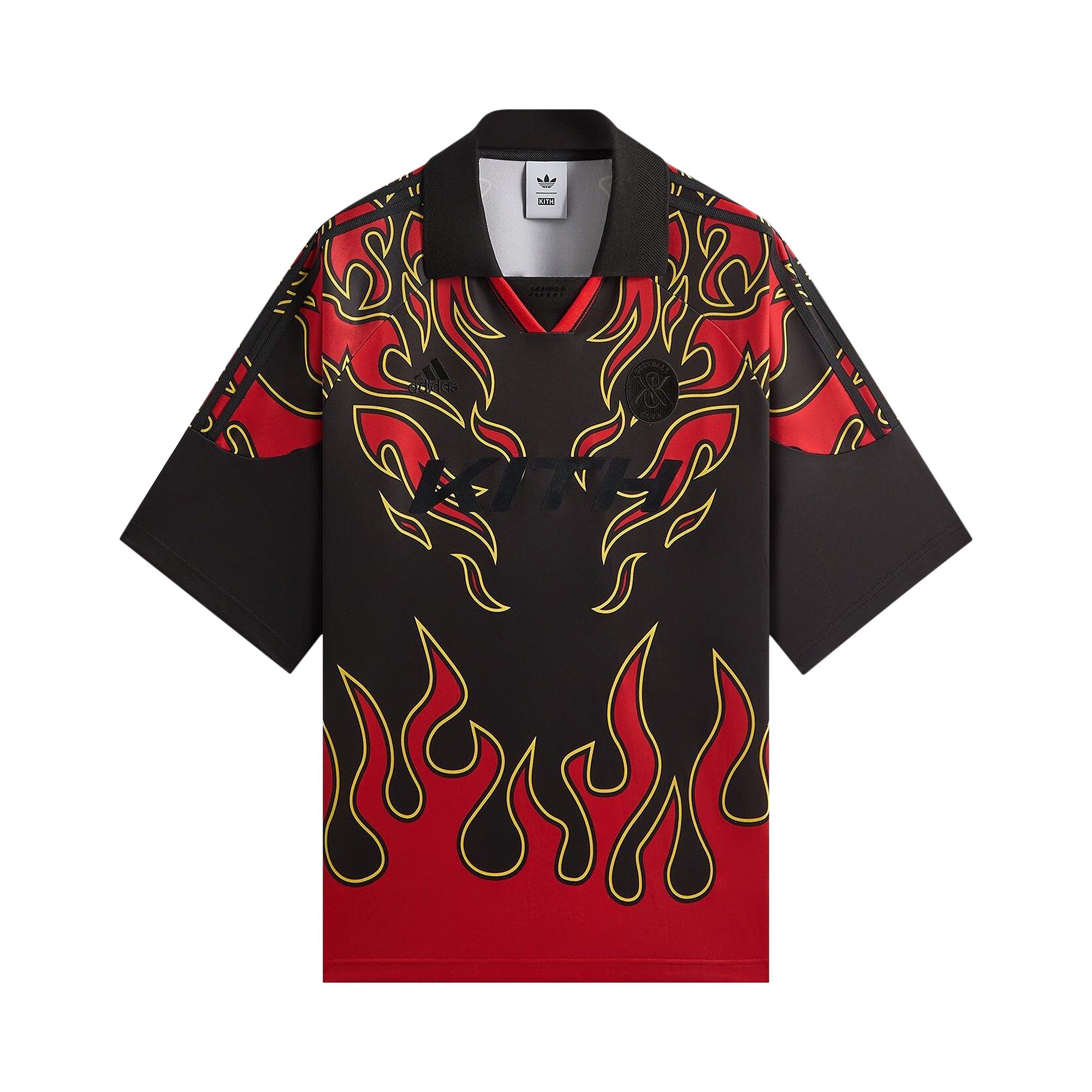 Buy Kith For Adidas Football Flame Soccer Jersey 'Black