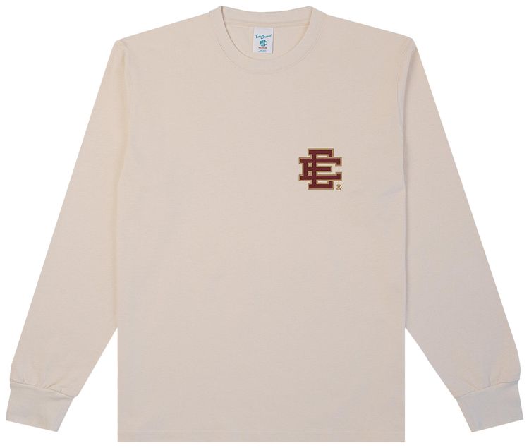 Eric Emanuel EE Long Sleeve T Shirt IvoryBurgundy