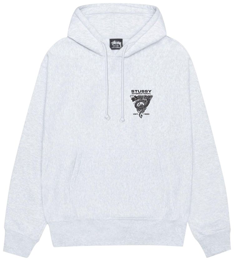 Stussy Dragon Hoodie Ash Heather