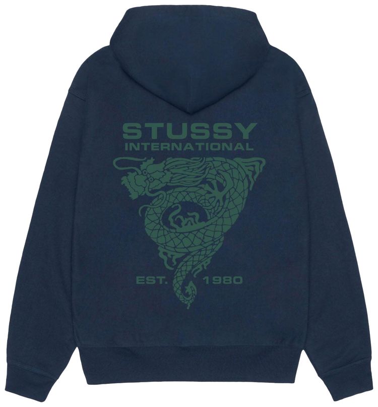 Stussy Dragon Hoodie Navy