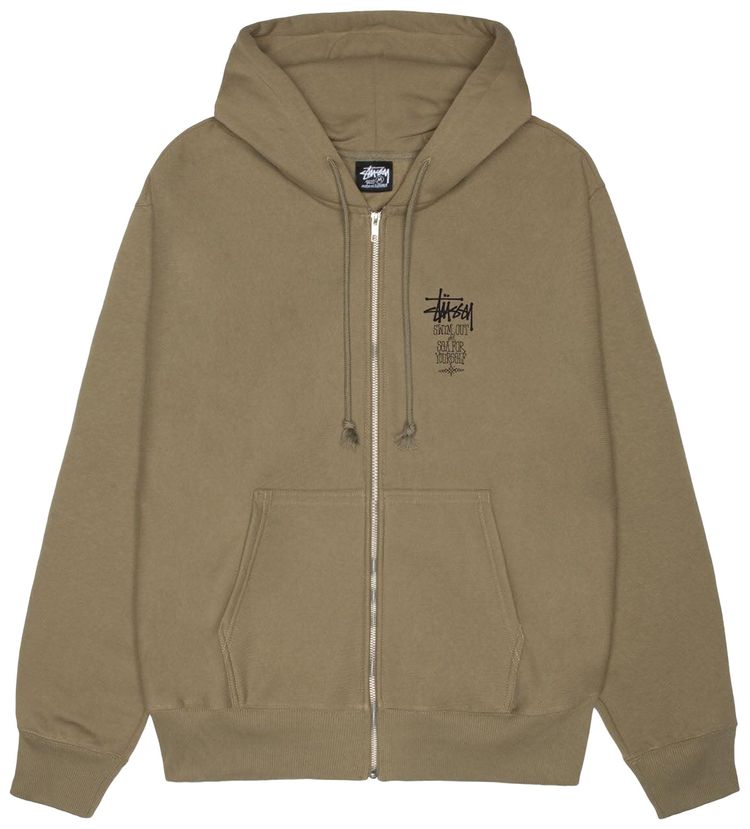Stussy Swim Out Zip Hoodie Army