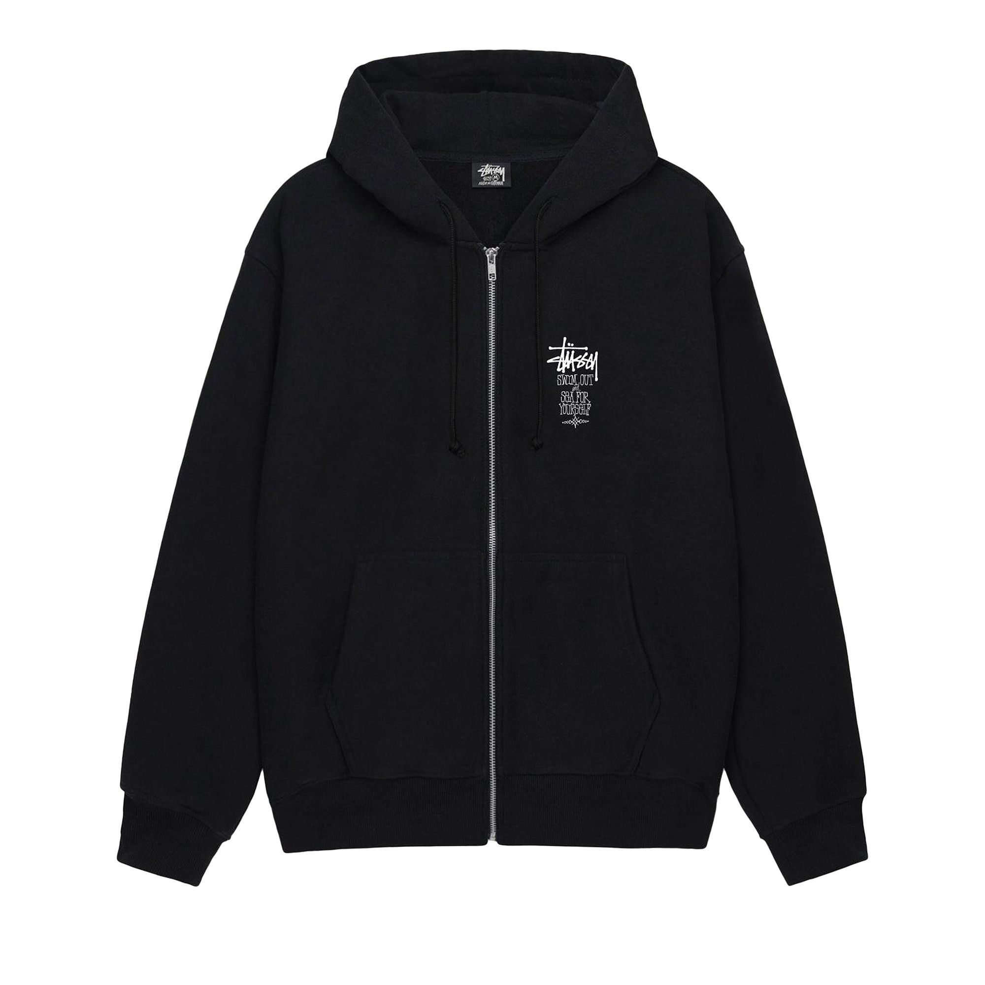 Buy Stussy Swim Out Zip Hoodie 'Black' - 1975167 BLAC | GOAT