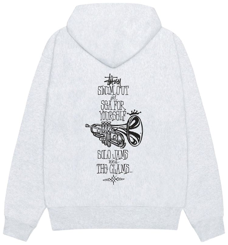 Stussy Swim Out Zip Hoodie Ash Heather