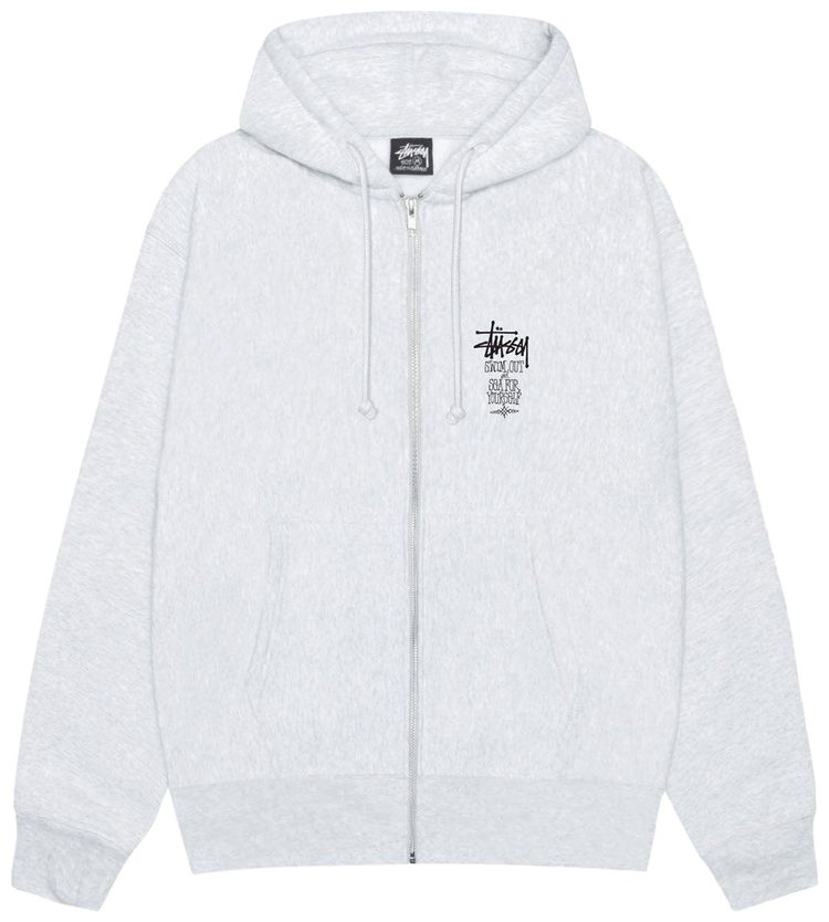Stussy Swim Out Zip Hoodie Ash Heather