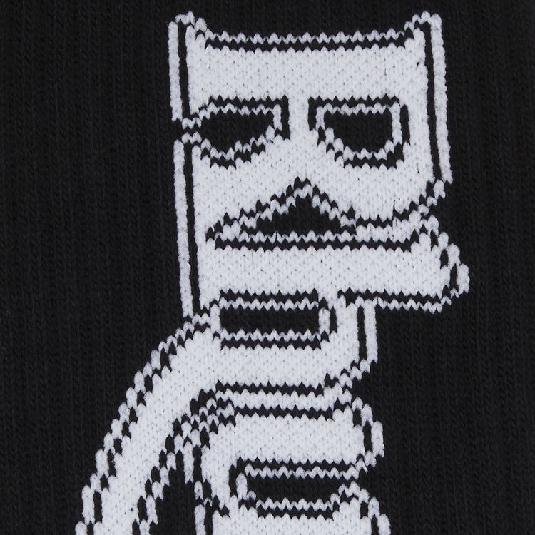 Rhude Vertical Race Track Sock Black