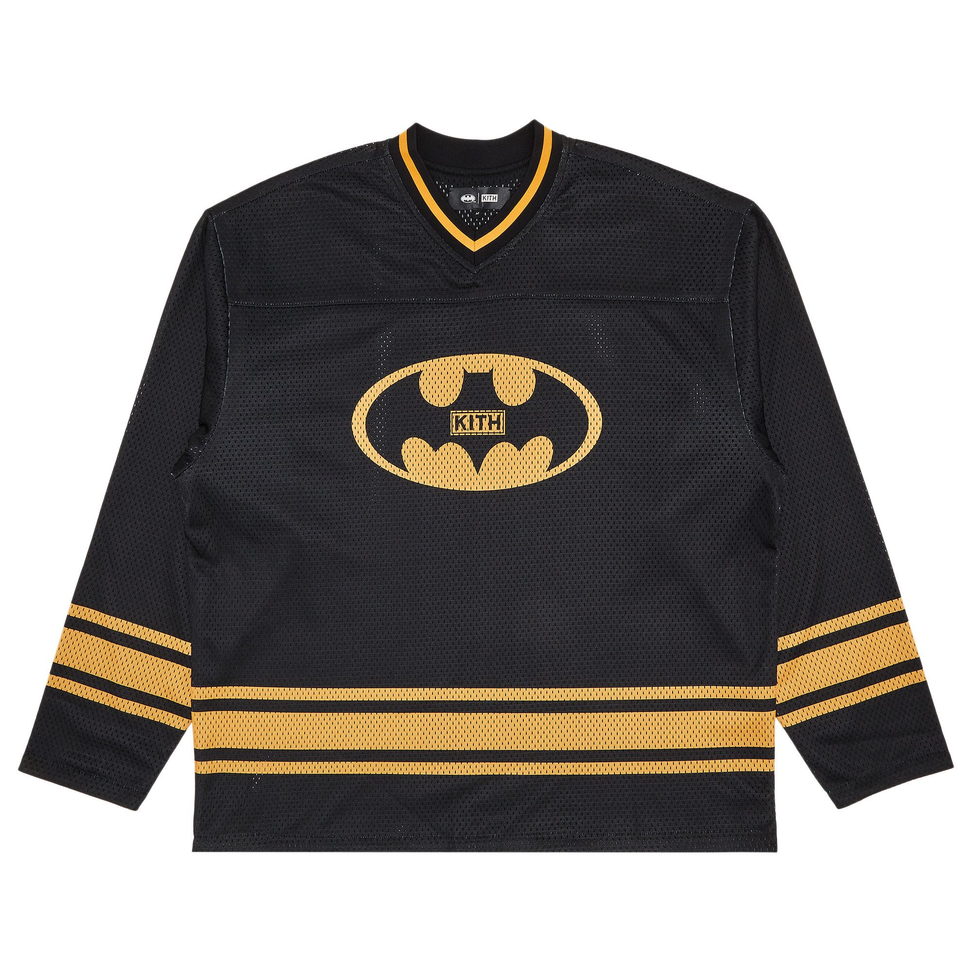 Buy Kith x Batman Long-Sleeve Malik Jersey 'Black' - KHM033136 001