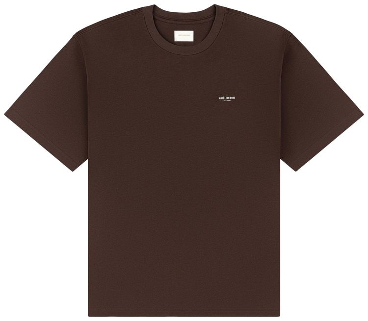 Aime Leon Dore Micro Logo Tee Coffee Bean