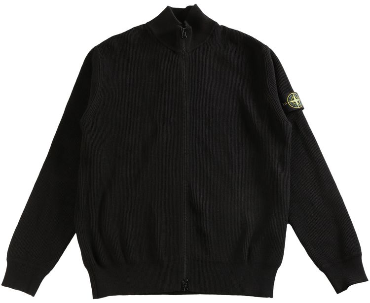 Stone Island Zipper Cardigan Black