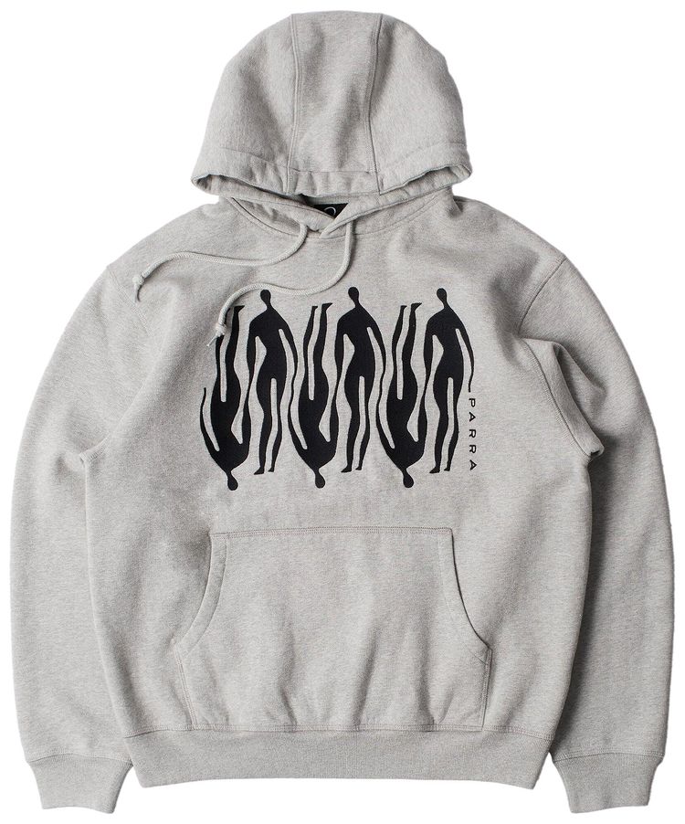 Parra Connected Guy Hooded Sweatshirt Heather Grey