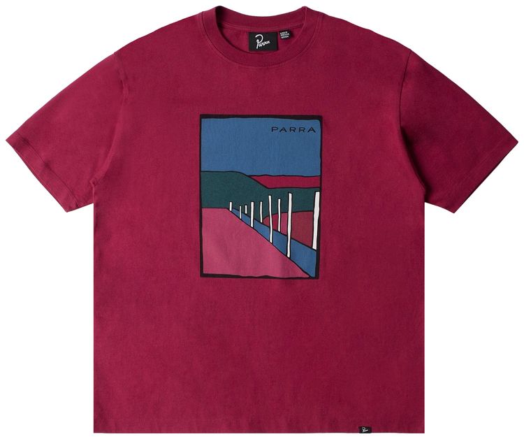 Parra Beach Parking T Shirt Raspberry