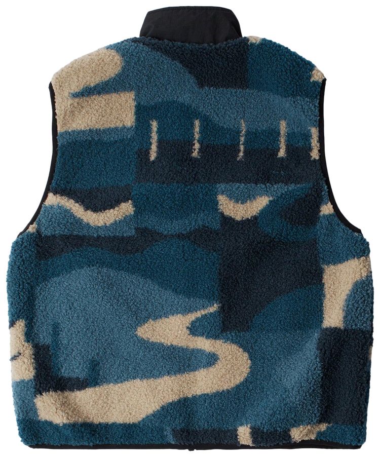 Parra Infinite Bird Reversible Vest Navy Blue