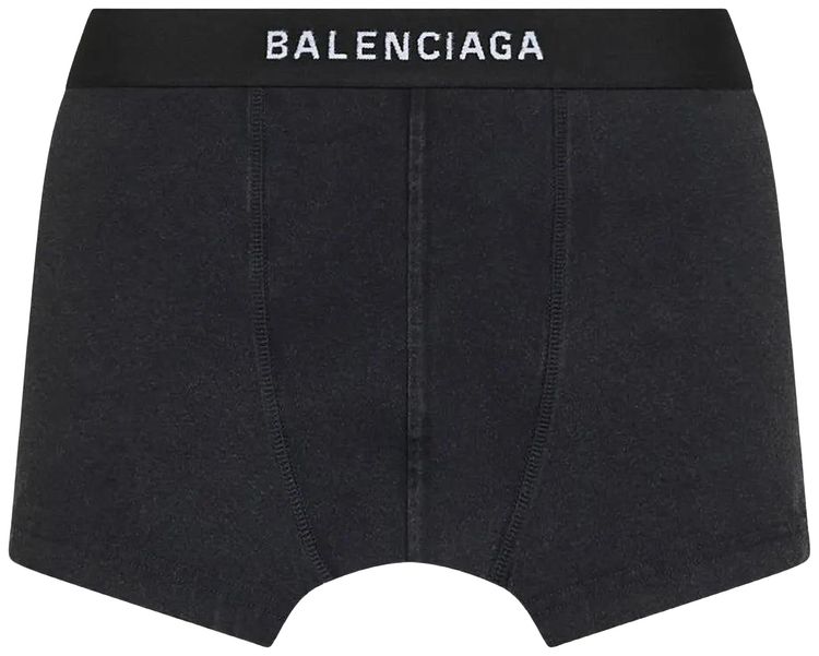 Balenciaga Cut Off Brief Skirt Faded Washed Black