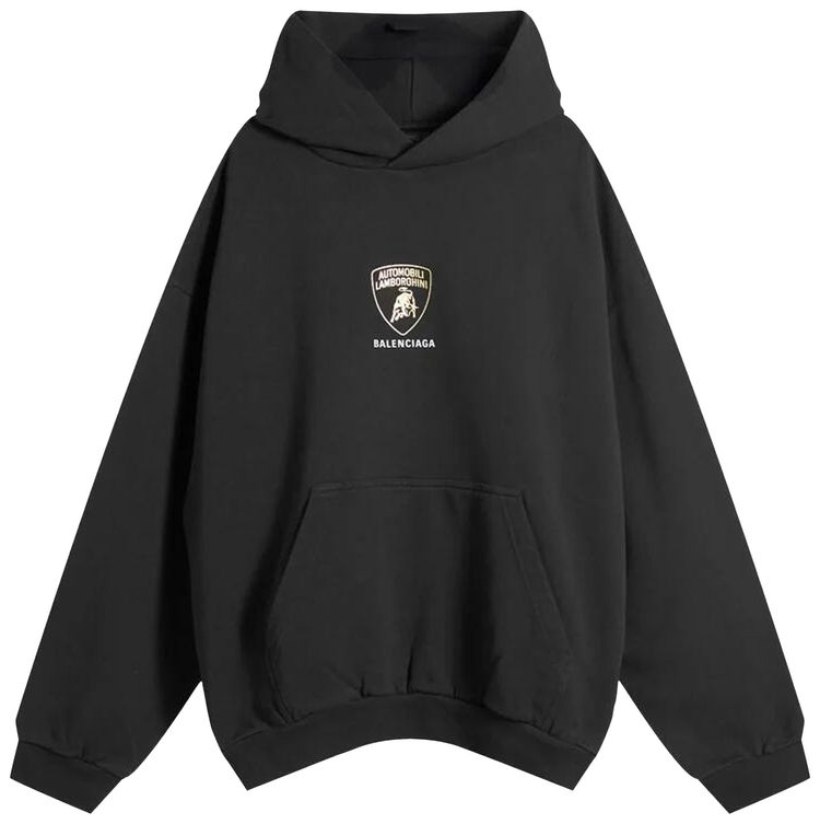 Balenciaga Medium Fit Hoodie Faded Black