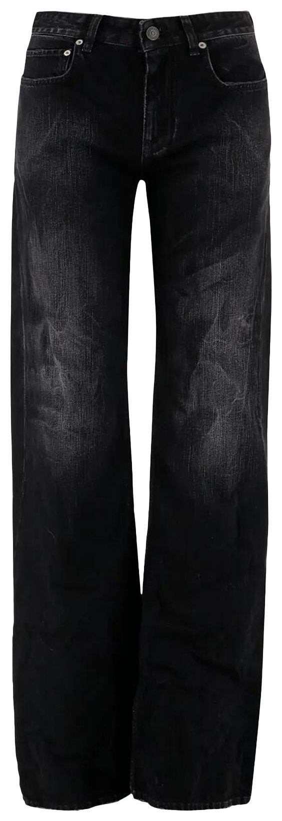 Balenciaga Wide Leg Pants Black Fade Out