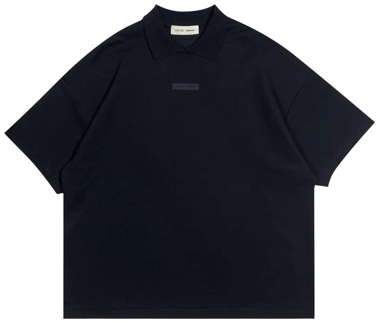Fear of God Essentials 90s Fit Pique Crewneck Jet Black
