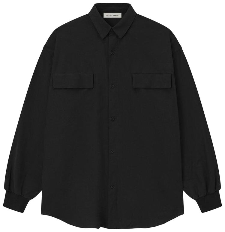 Fear of God Essentials Oxford Shirt Jet Black