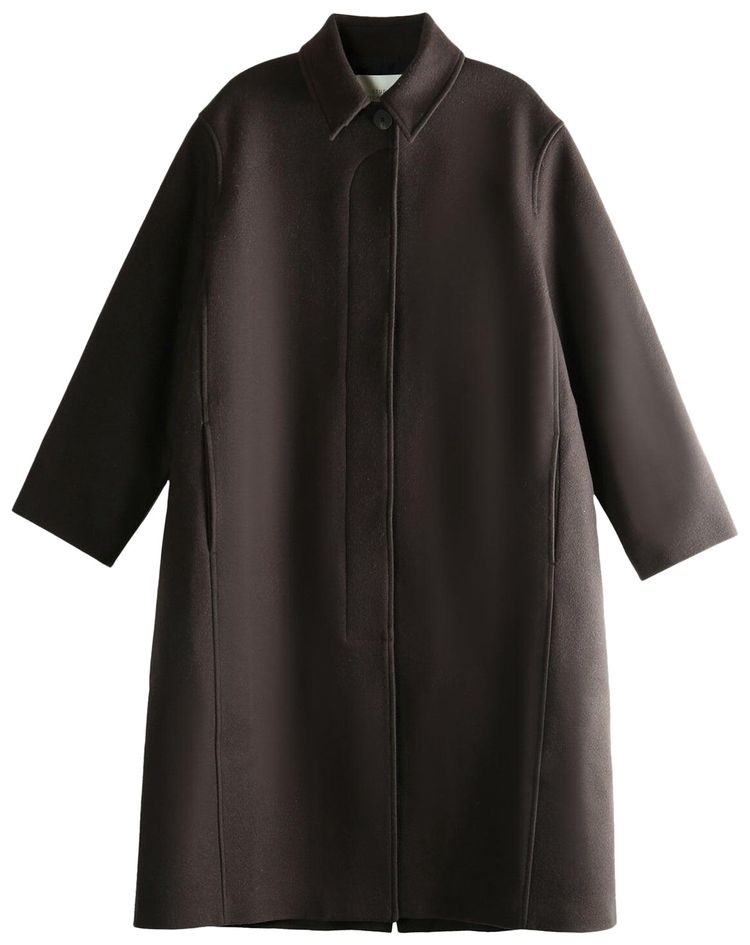 Studio Nicholson Rounded Overcoat Espresso