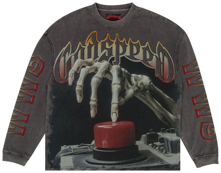 Godspeed Detonator Long Sleeve T Shirt Grey Wash