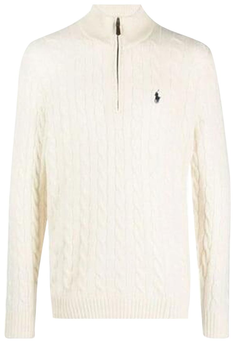 Polo Ralph Lauren Long Sleeve Knit Zip Sweater Andover Cream