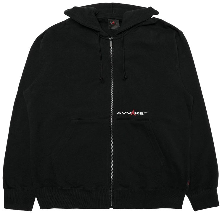 Air Jordan x Awake NY Full Zip Fleece Hoodie BlackUniversity Red