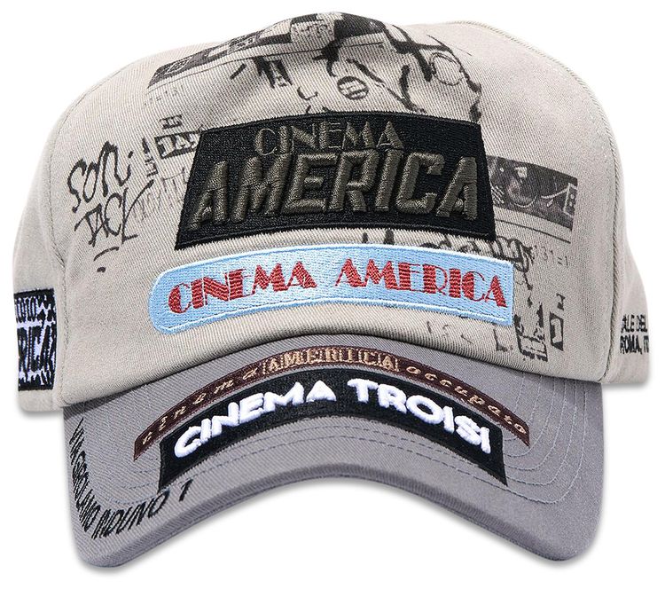 Paly Hollywood Cinema Troisi 5 Panel Hat Light Grey