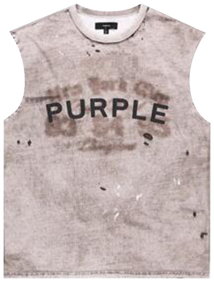 PURPLE BRAND Textured Sleeveless T Shirt Brown