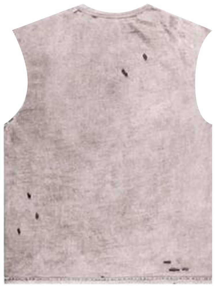 PURPLE BRAND Textured Sleeveless T Shirt Brown