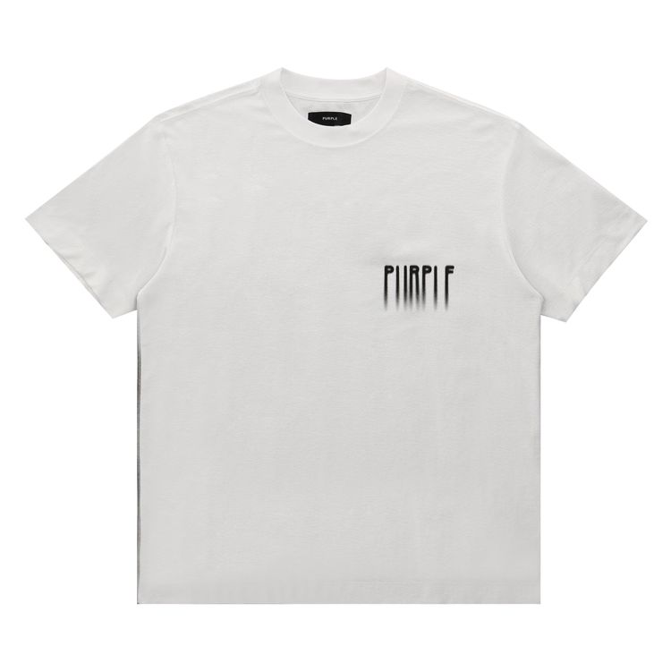 PURPLE BRAND Textured T Shirt White