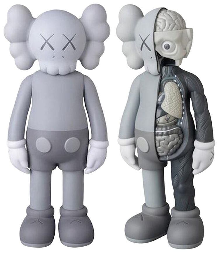 KAWS Companion Flayed  Companion Open Edition Vinyl Figure Grey