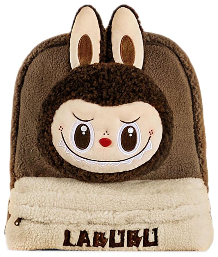 Pop Mart THE MONSTERS Labubu Classic Bag Series Fleece Backpack Brown