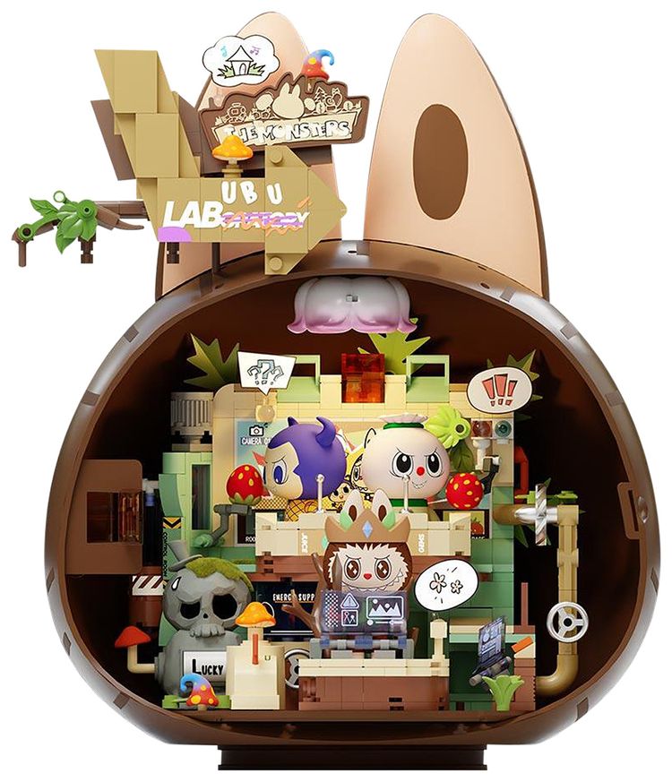 Pop Mart Pop Blocks Labubu THE MONSTERS Forest Secret Base Series Blocks Playful Home P10000 Building Block Multicolor