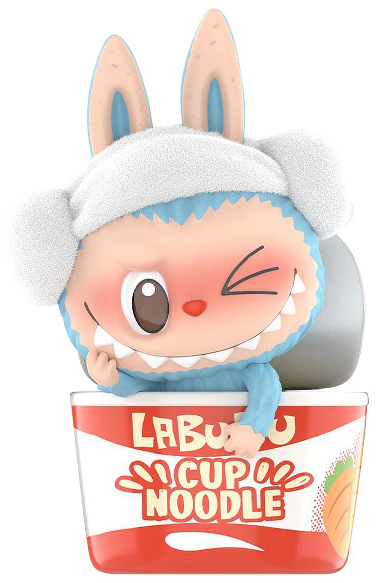 Pop Mart Labubu THE MONSTERS Wacky Mart Series Cup Noodles Figure Blue