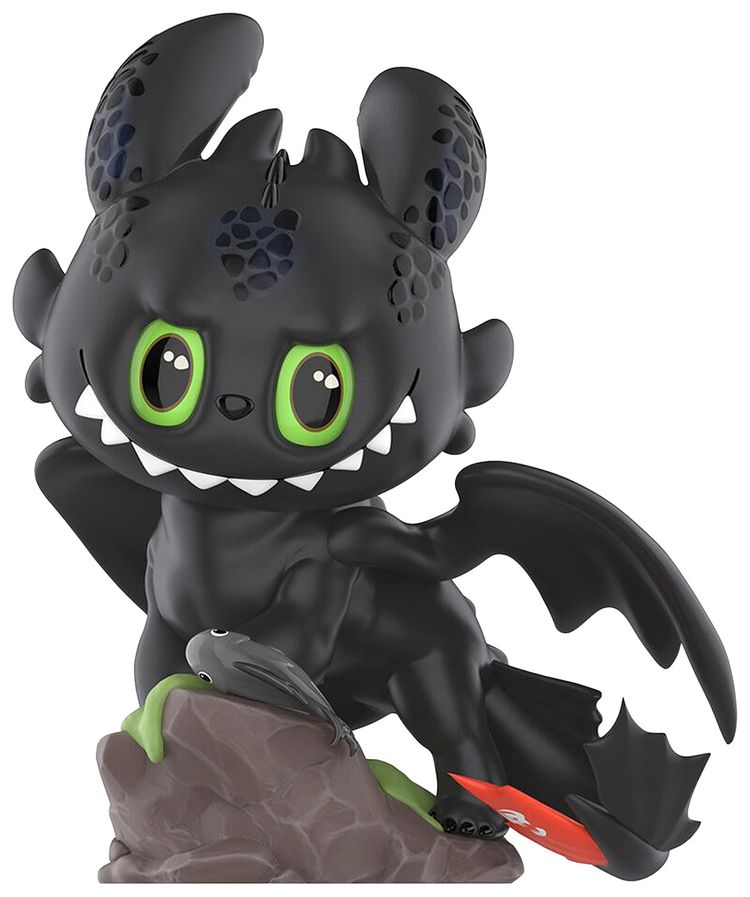 Pop Mart Labubu THE MONSTERS How to Train Your Dragon Toothless Figure Black