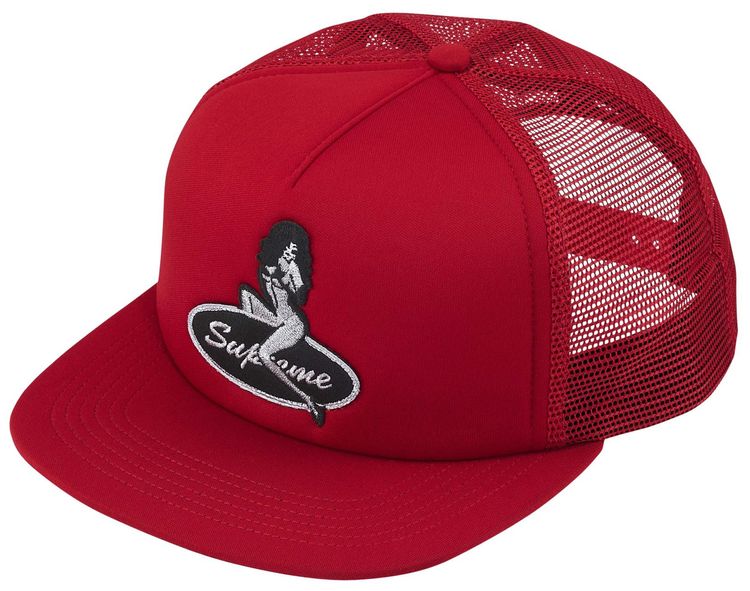 Supreme Pinup Mesh Back 5 Panel Red