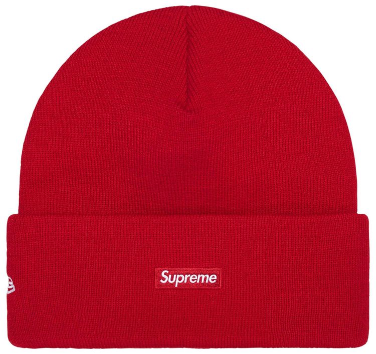 Supreme New Era Tribal S Logo Beanie Red