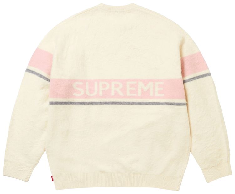 Supreme Brushed Stripe Sweater Ivory