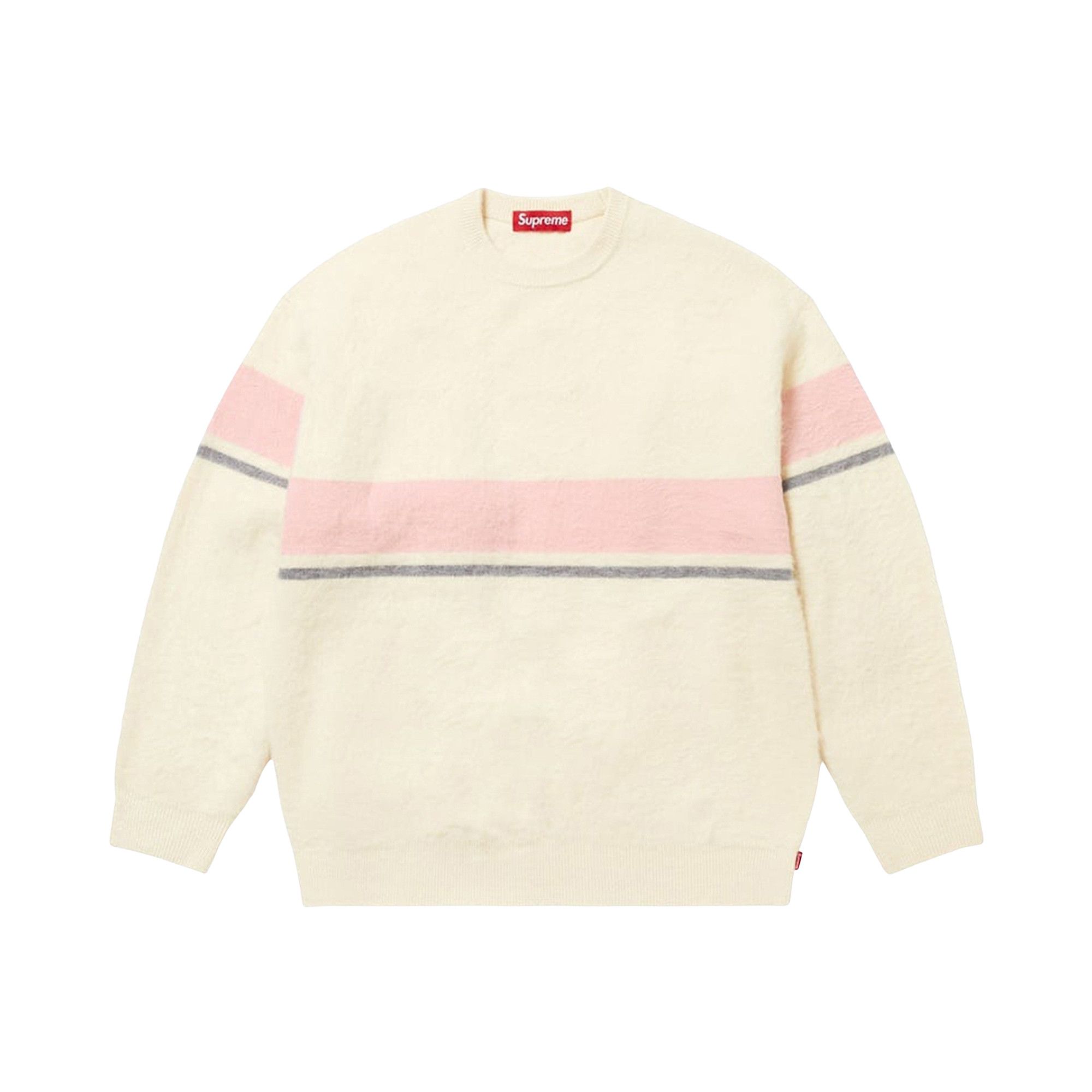 Buy Supreme Brushed Stripe Sweater 'Ivory' - FW25SK11 IVORY | GOAT