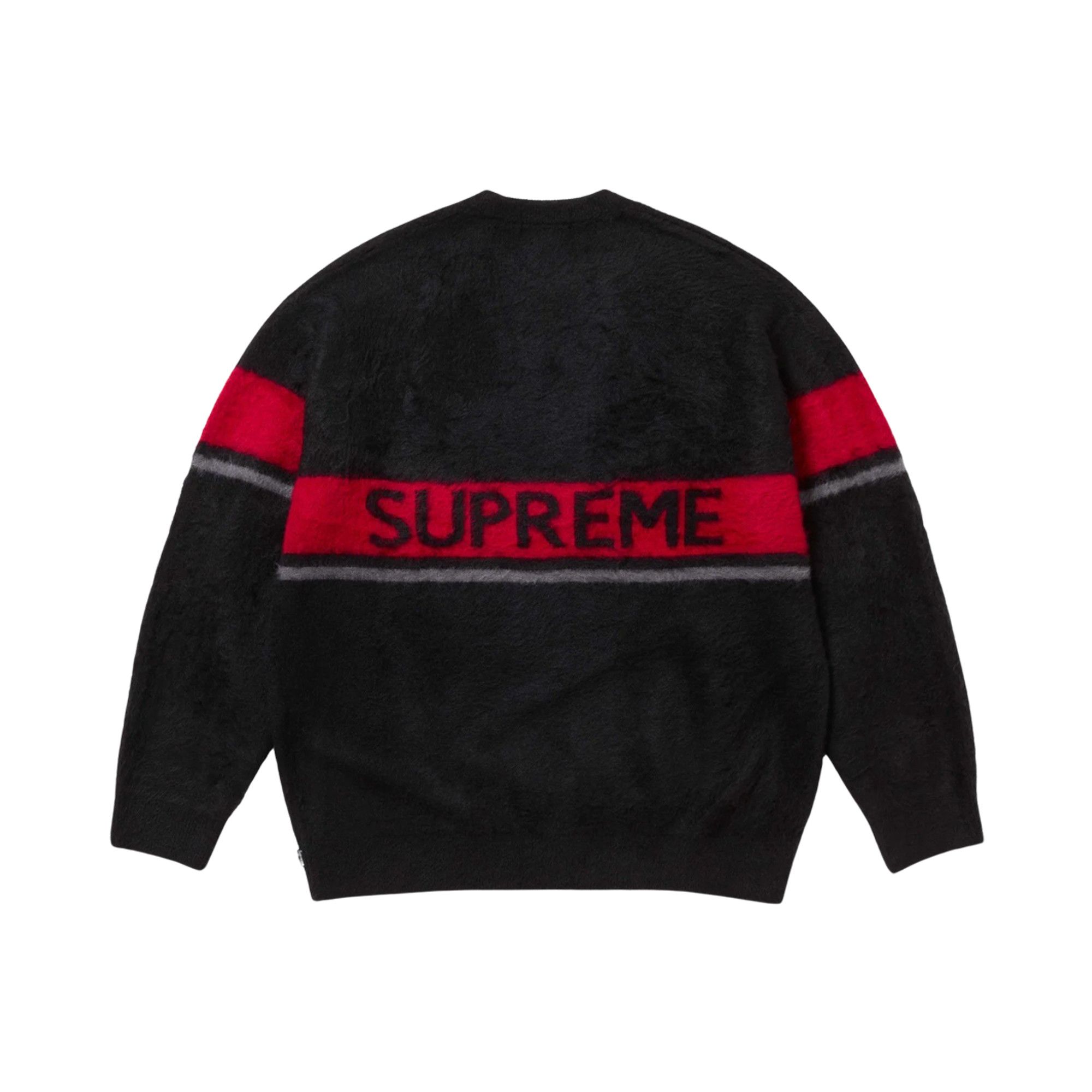 Buy Supreme Brushed Stripe Sweater 'Black' - FW25SK11 BLACK | GOAT CA
