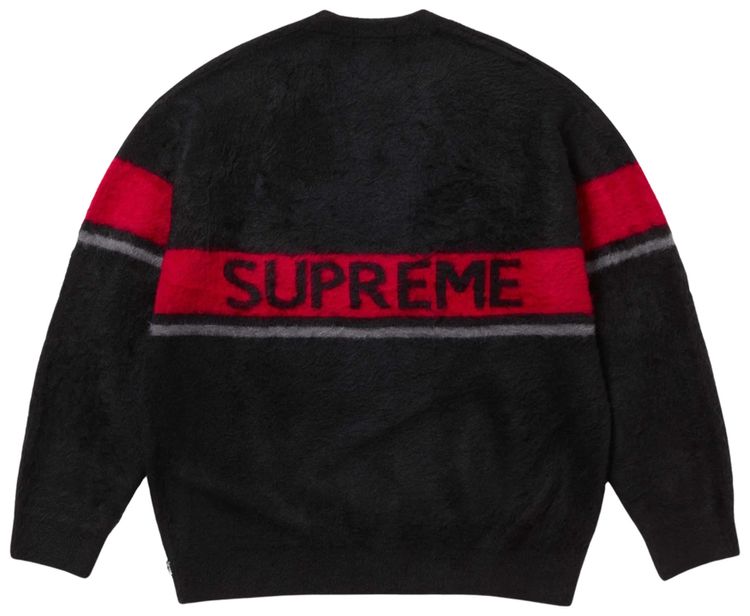 Supreme Brushed Stripe Sweater Black