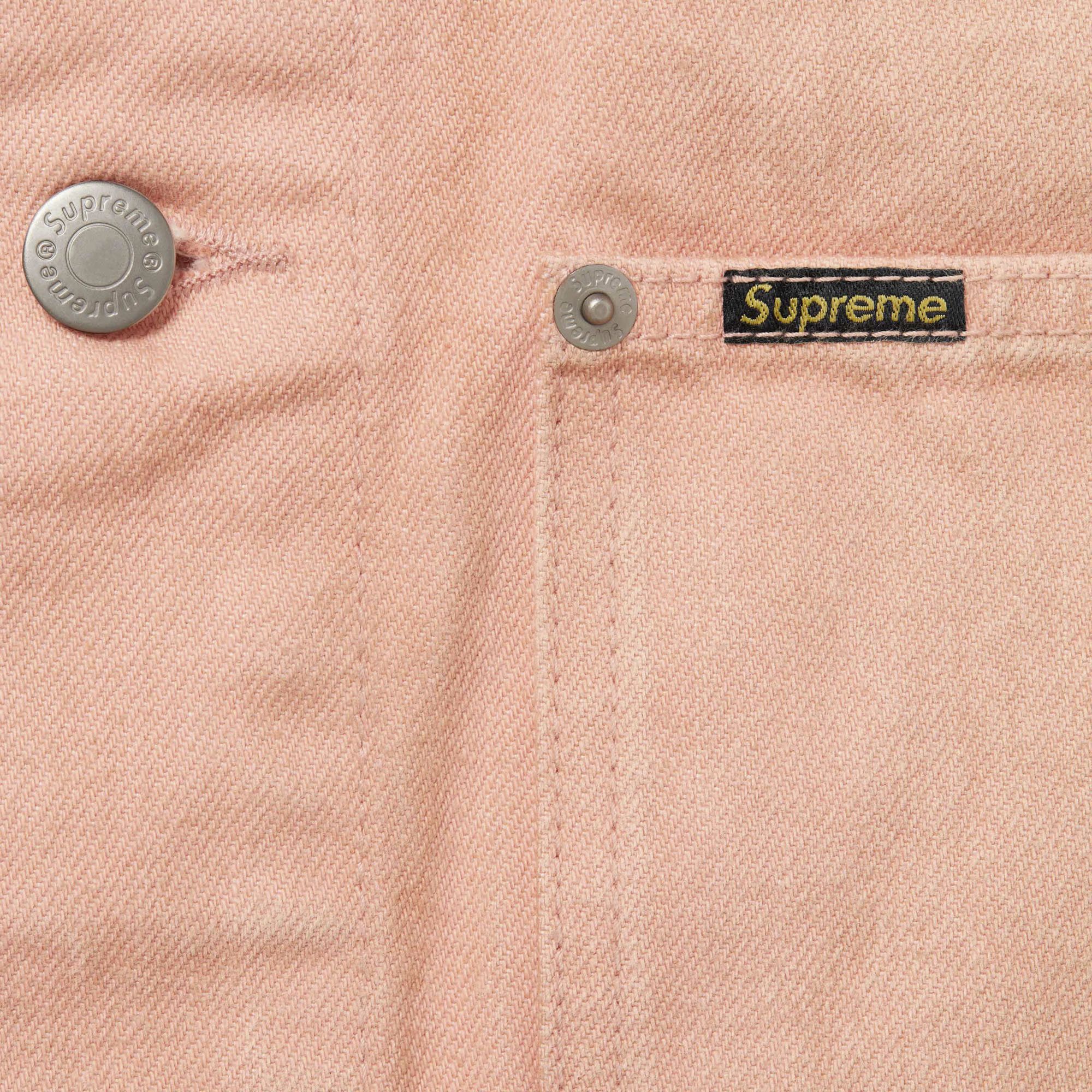 Buy Supreme Distressed Selvedge Trucker Jacket 'Washed Pink