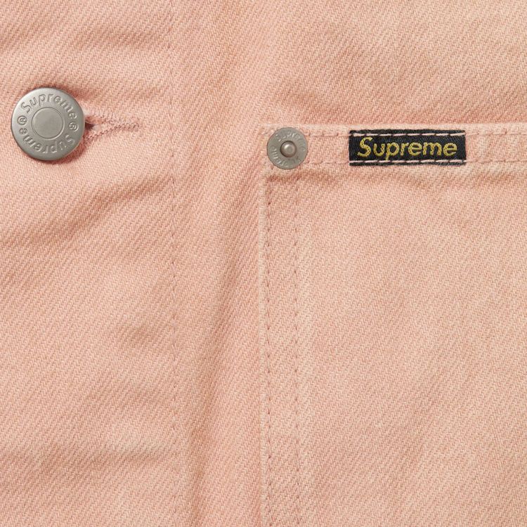 Supreme Distressed Selvedge Trucker Jacket Washed Pink