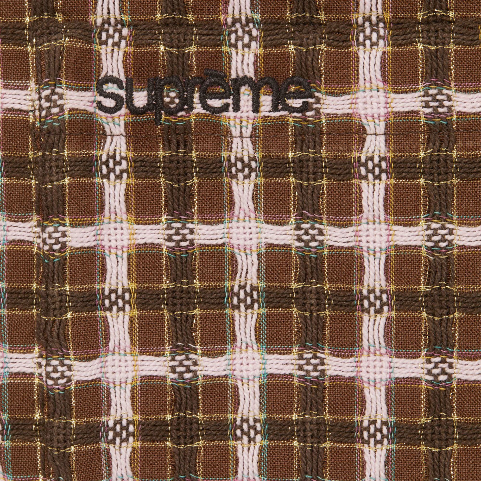 Supreme llic Plaid Zip Up Shirt ブラウン Supreme Metallic Plaid Zip Up Shirt (FW25) - $168