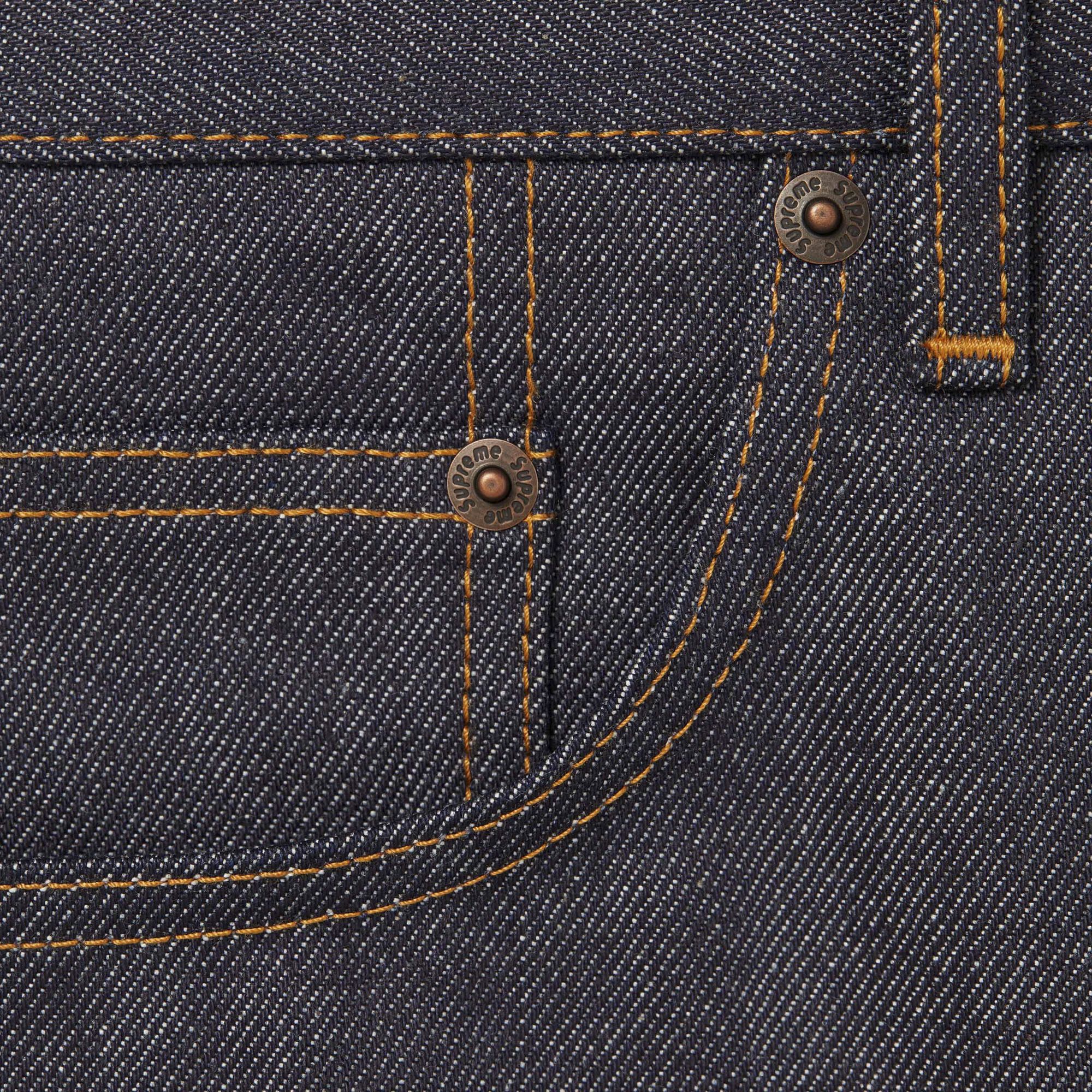 Buy Supreme Rigid Loose Fit Selvedge Jean 'Rigid Indigo' - FW25P62