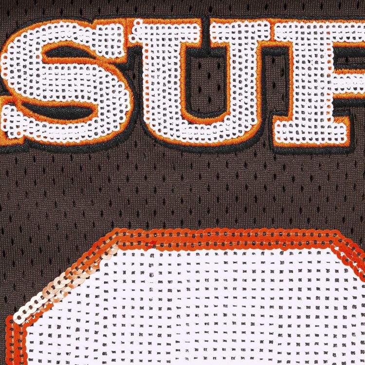 Supreme Sequin Football Jersey Brown