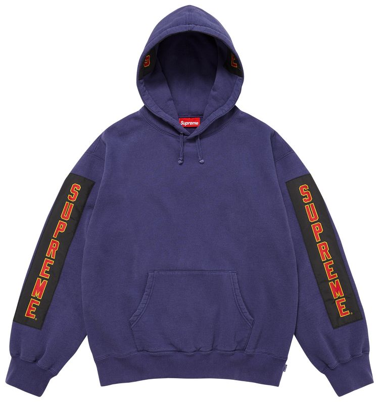 Supreme Woven Patches Hooded Sweatshirt Dark Royal