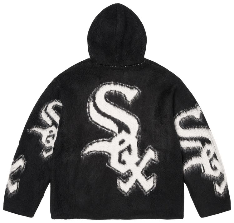 Supreme x Chicago White Sox Zip Up Hooded Sweater Black