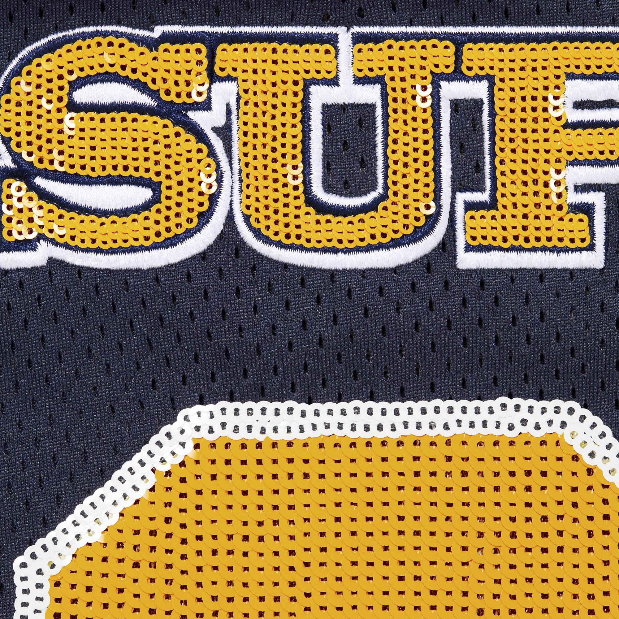 Buy Supreme Sequin Football Jersey 'Navy' - FW25KN22 NAVY | GOAT