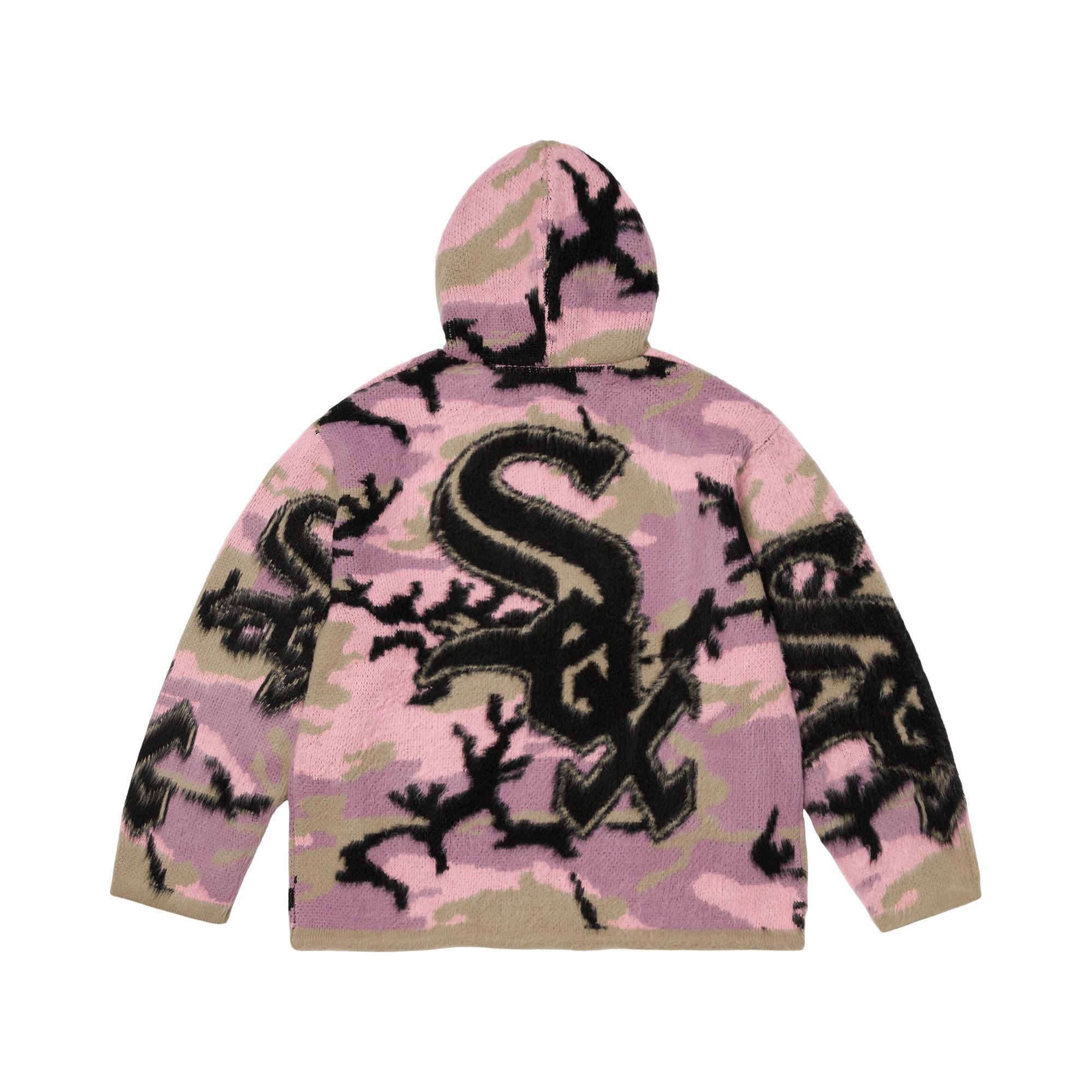 Buy Supreme x Chicago White Sox Zip Up Hooded Sweater 'Pink Camo