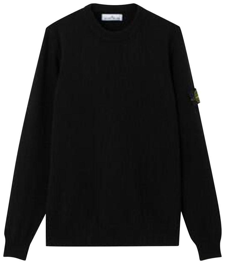 Stone Island Stretch RWS Wool Knit Crewneck Navy Blue