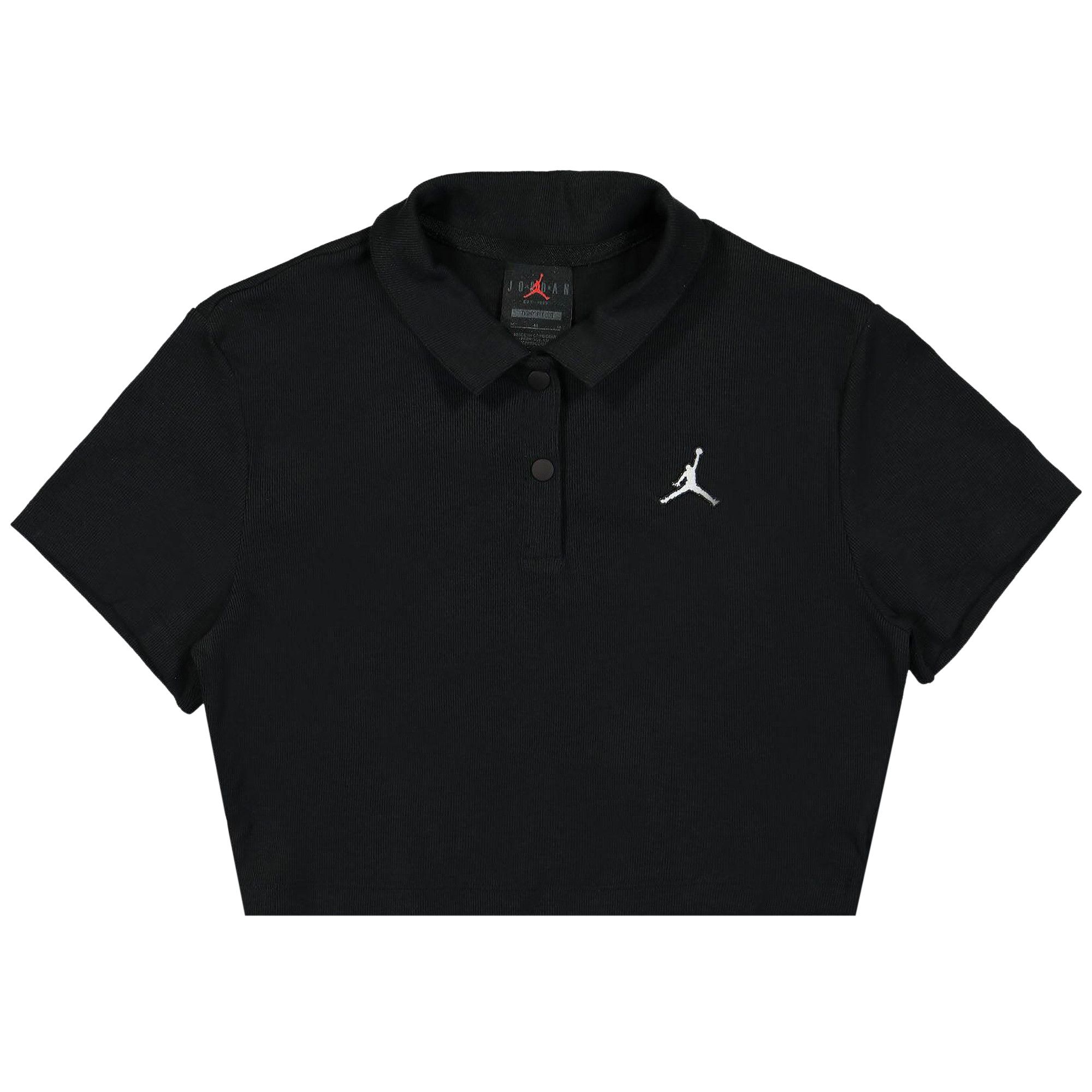 Buy Air Jordan Cropped Ribbed Polo 'Black' - DZ3332 010 | GOAT
